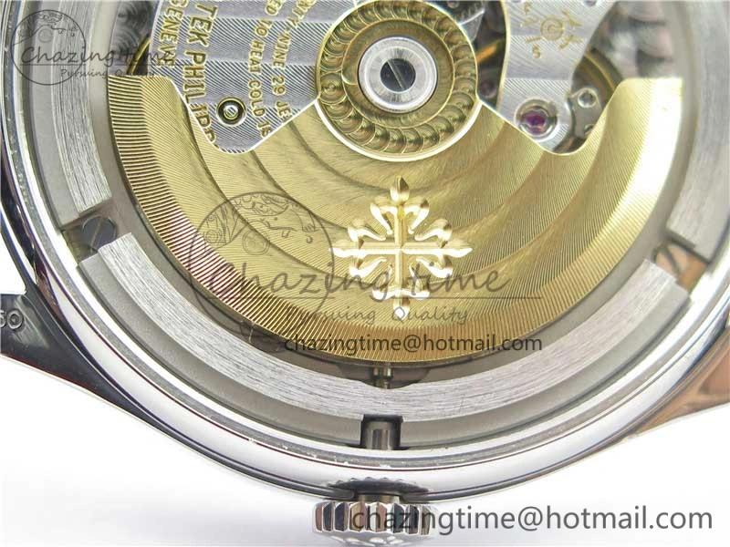 Calatrava 5296G SS ZF 1:1 Best Edition White Dial Blue Hands on Black Leather Strap 324CS ZeroBulk 8947