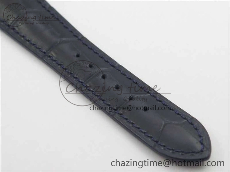 Calatrava 5296G SS ZF 1:1 Best Edition White Dial Blue Hands on Black Leather Strap 324CS ZeroBulk 8947