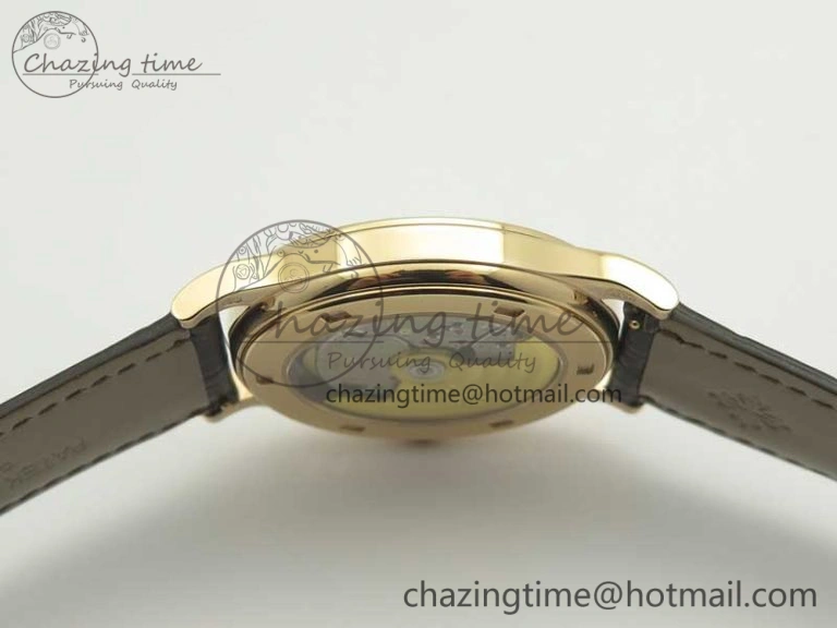 EyeCatching Calatrava 5296R RG ZF 1:1 Best Edition Ivory Dial on Brown Leather Strap 324CS (Free box) 8977