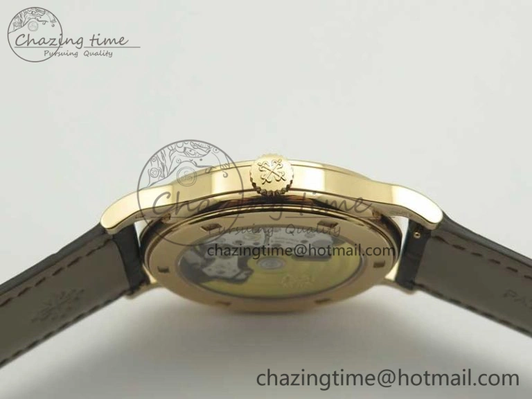 EyeCatching Calatrava 5296R RG ZF 1:1 Best Edition Ivory Dial on Brown Leather Strap 324CS (Free box) 8977