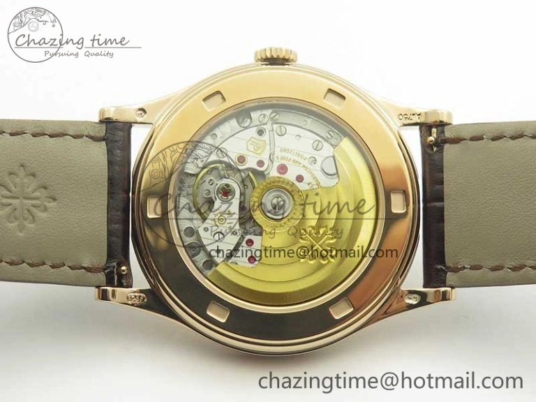 EyeCatching Calatrava 5296R RG ZF 1:1 Best Edition Ivory Dial on Brown Leather Strap 324CS (Free box) 8977