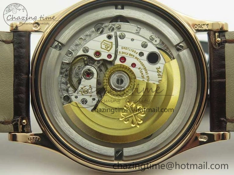 EyeCatching Calatrava 5296R RG ZF 1:1 Best Edition Ivory Dial on Brown Leather Strap 324CS (Free box) 8977