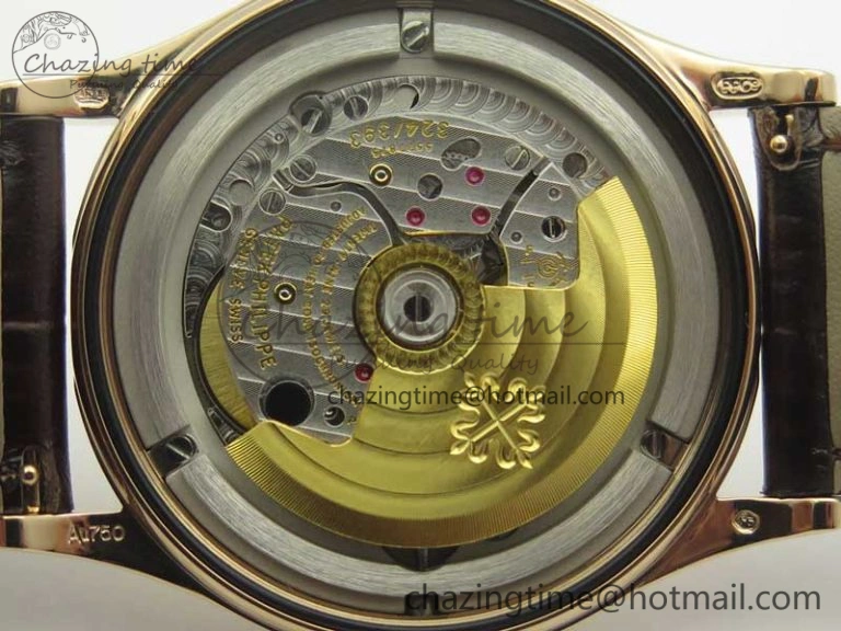 EyeCatching Calatrava 5296R RG ZF 1:1 Best Edition Ivory Dial on Brown Leather Strap 324CS (Free box) 8977