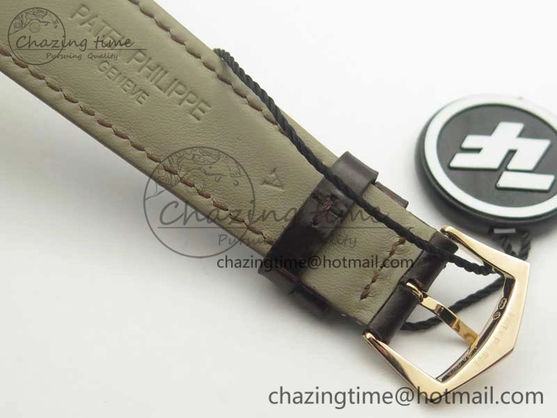 EyeCatching Calatrava 5296R RG ZF 1:1 Best Edition Ivory Dial on Brown Leather Strap 324CS (Free box) 8977