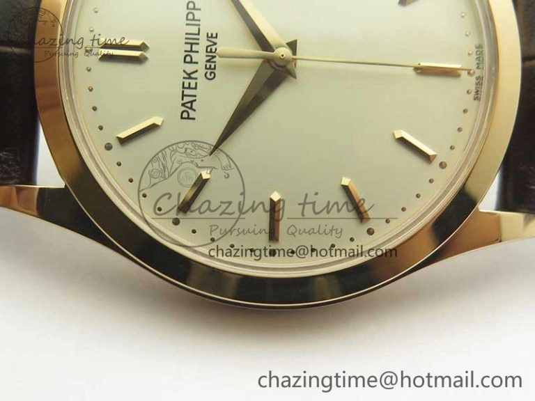 EyeCatching Calatrava 5296R RG ZF 1:1 Best Edition Ivory Dial on Brown Leather Strap 324CS (Free box) 8977