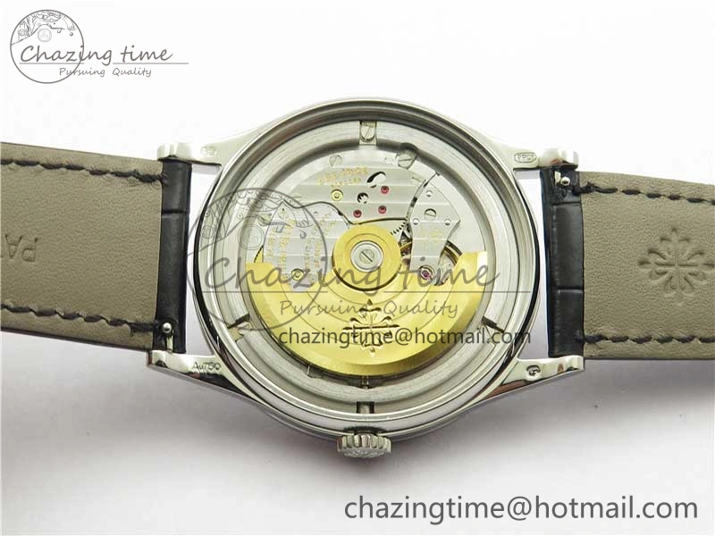 Calatrava 5298P-012 SS T Diamonds Bezel ZF 1:1 Best Edition Black Dial on Black Leather Strap A324CS FashionForward 8874