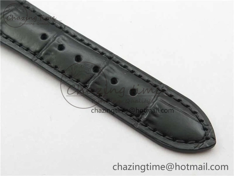 Calatrava 5298P-012 SS T Diamonds Bezel ZF 1:1 Best Edition Black Dial on Black Leather Strap A324CS FashionForward 8874