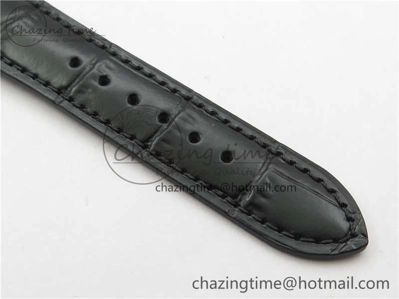 Calatrava 5298P-012 SS T Diamonds Bezel ZF 1:1 Best Edition Black Dial on Black Leather Strap A324CS FashionForward 8874