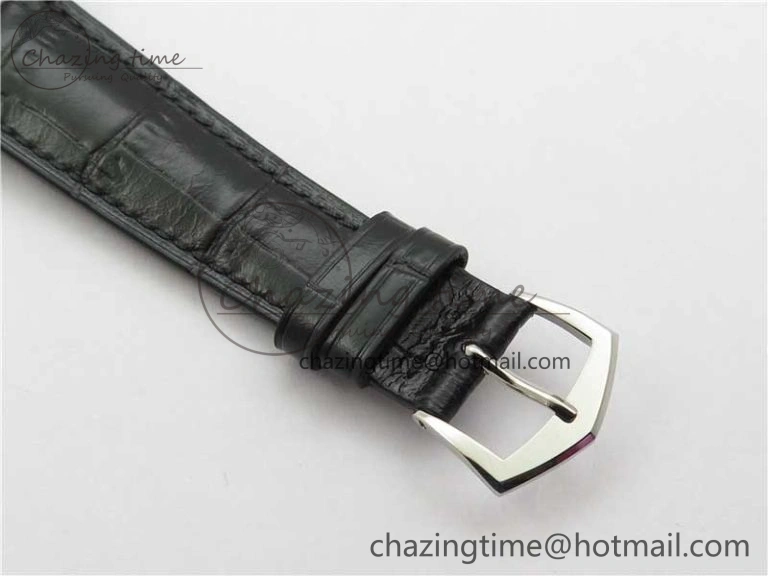Calatrava 5298P-012 SS T Diamonds Bezel ZF 1:1 Best Edition Black Dial on Black Leather Strap A324CS FashionForward 8874