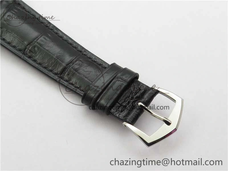 Calatrava 5298P-012 SS T Diamonds Bezel ZF 1:1 Best Edition Black Dial on Black Leather Strap A324CS FashionForward 8874