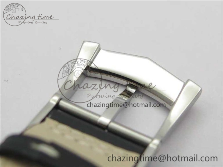 Supportive Calatrava 5524 Pilot Travel Time SS GRF Blue Dial on Black Leather Strap A324 V 8913
