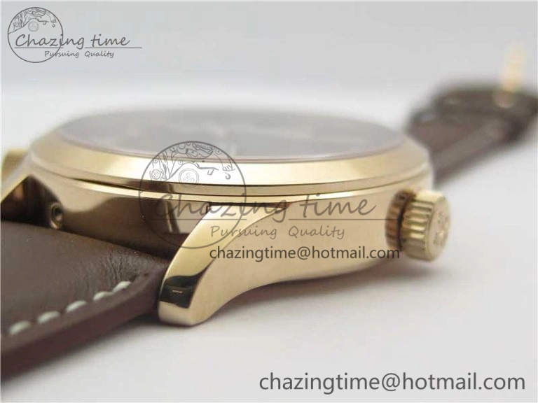 Calatrava 5524R Pilot Travel Time RG GRF Brown Dial on Brown Leather Strap MIYOTA Sleek 7155