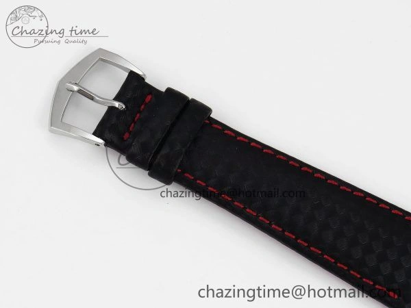 Calatrava 6007G SS PPF 1:1 Best Edition Black Red Dial on Black Leather Strap 330CS Modern 8740
