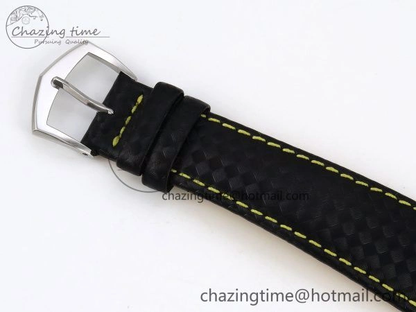Calatrava 6007G SS PPF 1:1 Best Edition Black Yellow Dial on Black Leather Strap 330CS Fashionable 8738