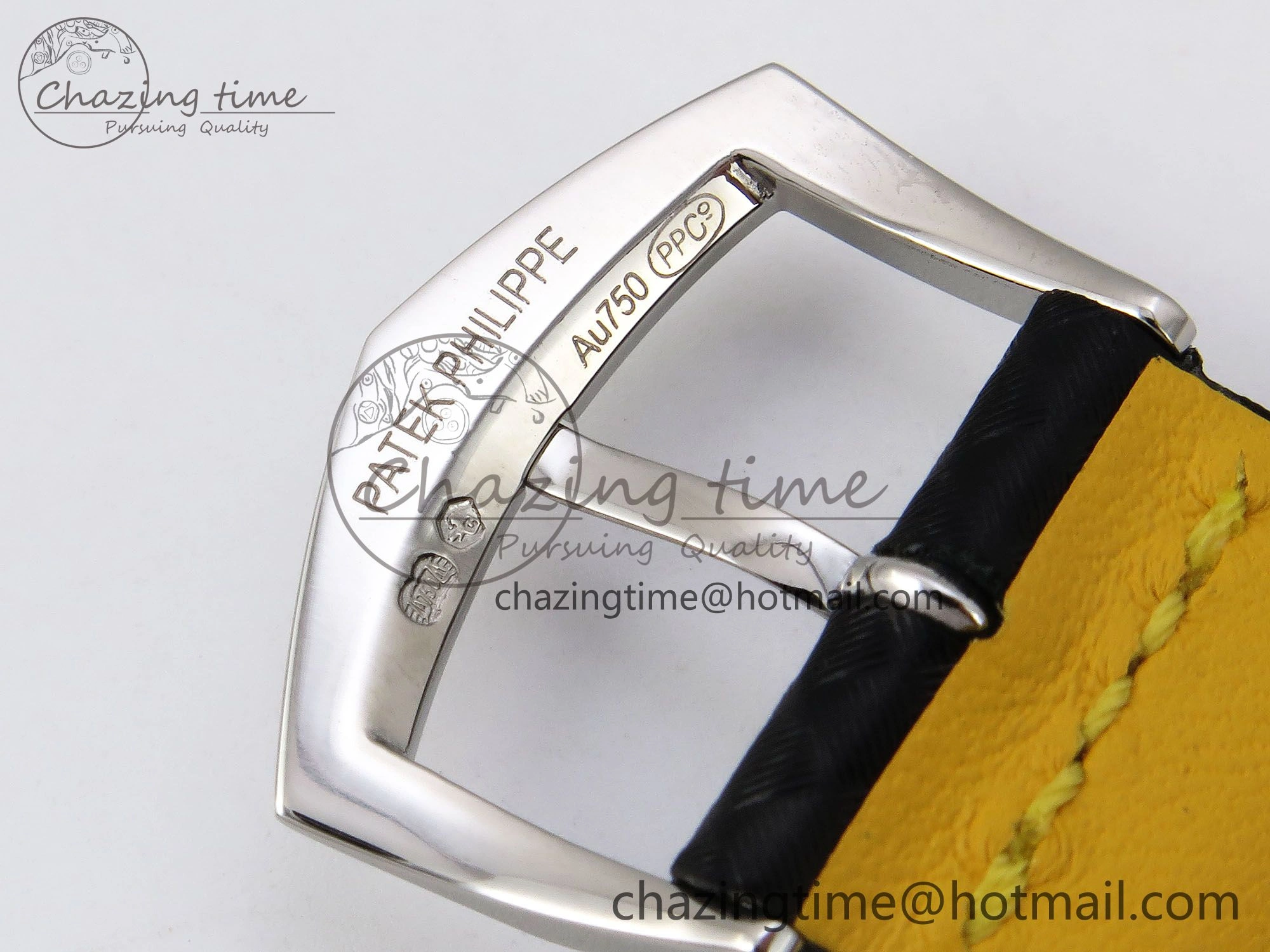 Calatrava 6007G SS PPF 1:1 Best Edition Black Yellow Dial on Black Leather Strap 330CS Fashionable 8738