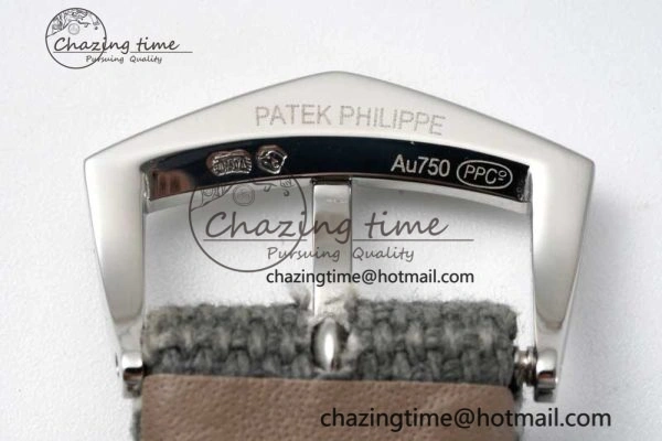 Calatrava 6007a PPF 1:1 Best Edition Blue Dial on Gray Nylon Strap 324CS WellDesigned 8825