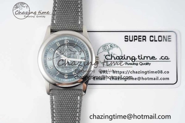 Calatrava 6007a PPF 1:1 Best Edition Blue Dial on Gray Nylon Strap 324CS WellDesigned 8825