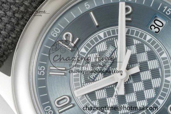 Calatrava 6007a PPF 1:1 Best Edition Blue Dial on Gray Nylon Strap 324CS WellDesigned 8825
