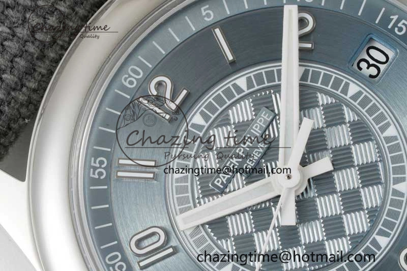 Calatrava 6007a PPF 1:1 Best Edition Blue Dial on Gray Nylon Strap 324CS WellDesigned 8825