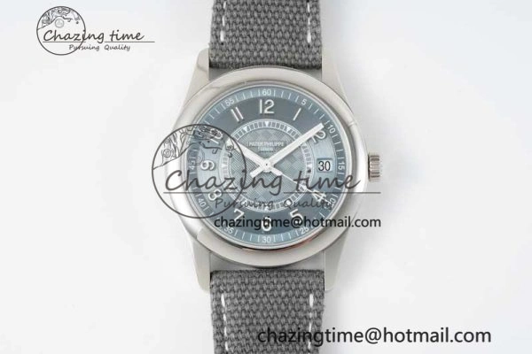 Calatrava 6007a PPF 1:1 Best Edition Blue Dial on Gray Nylon Strap 324CS WellDesigned 8825