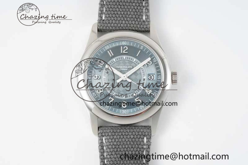 Calatrava 6007a PPF 1:1 Best Edition Blue Dial on Gray Nylon Strap 324CS WellDesigned 8825