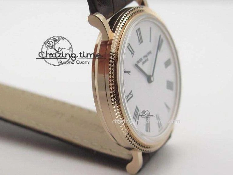 Calatrava Automatic RG SF Best Edition White Dial On Brown Leather Strap A240(Micro-Rotor) Unique 9097