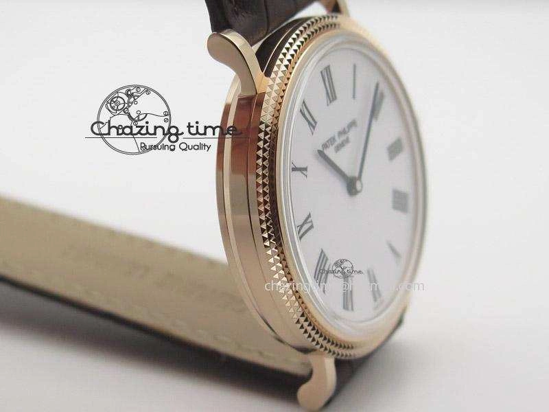 Calatrava Automatic RG SF Best Edition White Dial On Brown Leather Strap A240(Micro-Rotor) Unique 9097