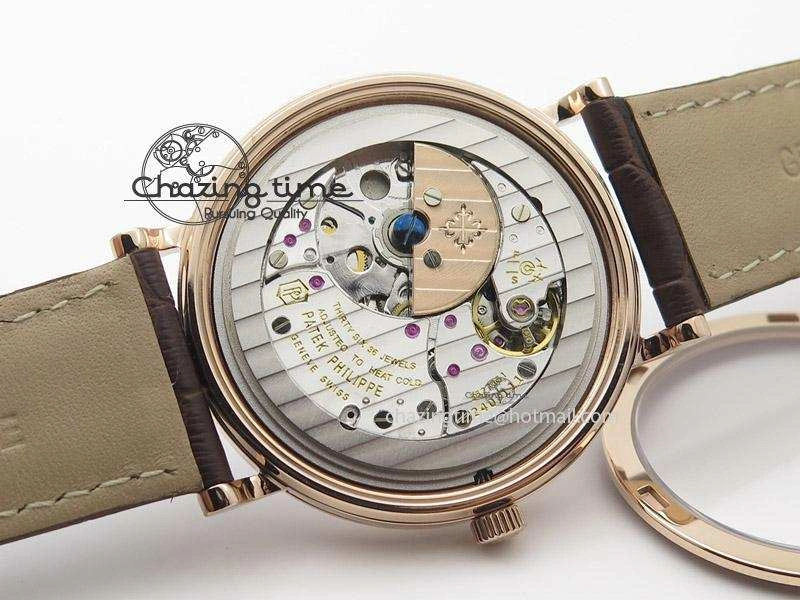 Calatrava Automatic RG SF Best Edition White Dial On Brown Leather Strap A240(Micro-Rotor) Unique 9097
