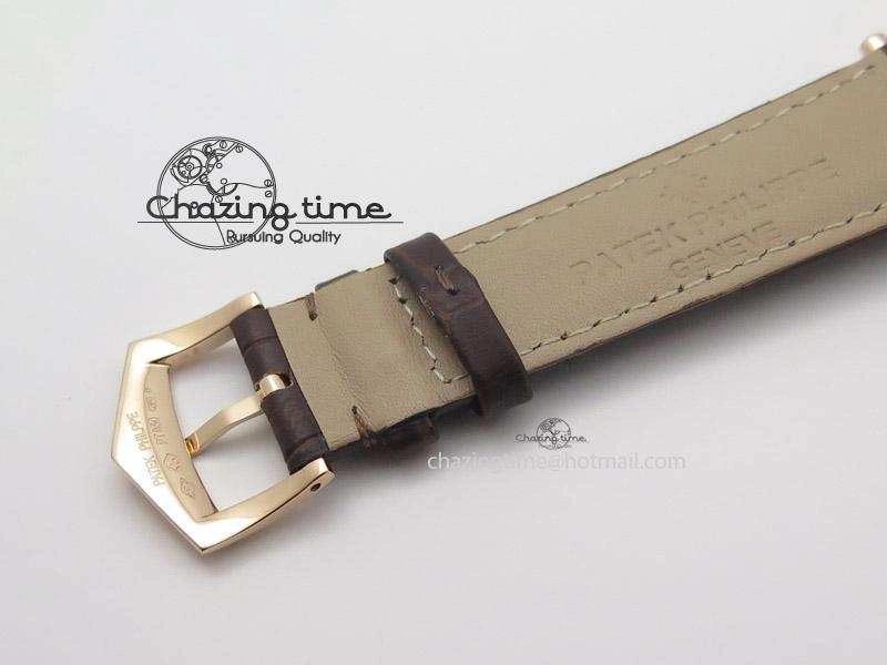 Calatrava Automatic RG SF Best Edition White Dial On Brown Leather Strap A240(Micro-Rotor) Unique 9097