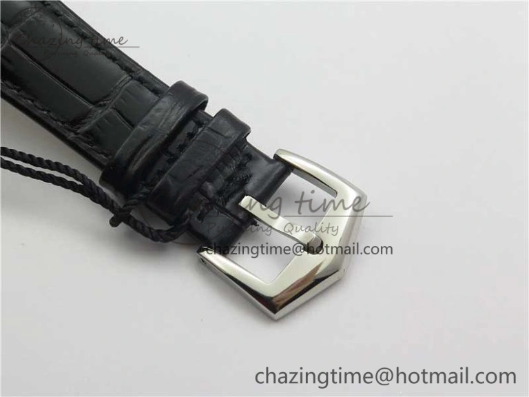 Calatrava Azulejos SS 5089G-62 FL Enamel Dial on Black Leather Strap OdorResistant 8961