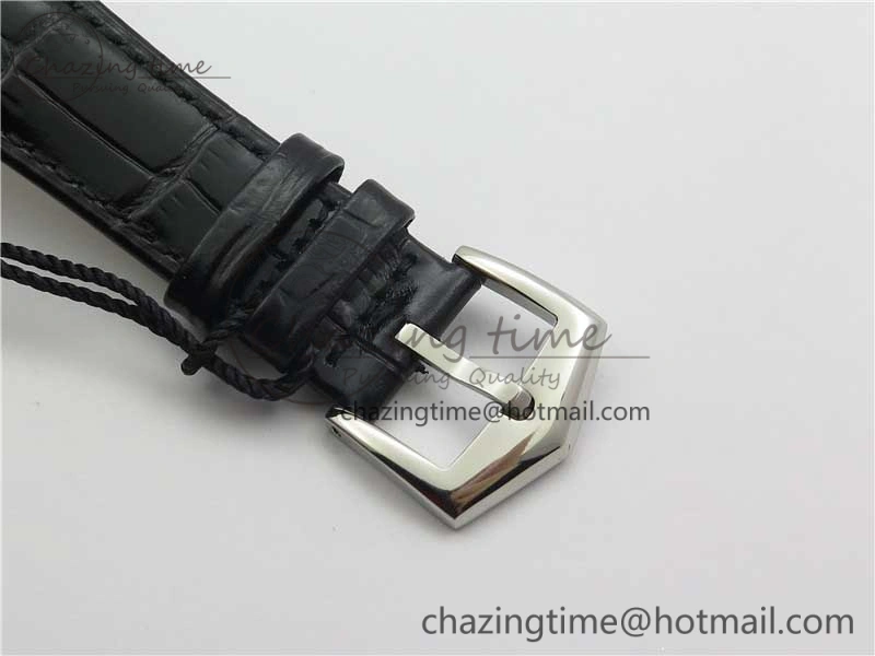 Calatrava Azulejos SS 5089G-62 FL Enamel Dial on Black Leather Strap OdorResistant 8961