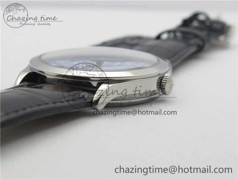 Calatrava Azulejos SS 5089G-62 FL Enamel Dial on Black Leather Strap OdorResistant 8961