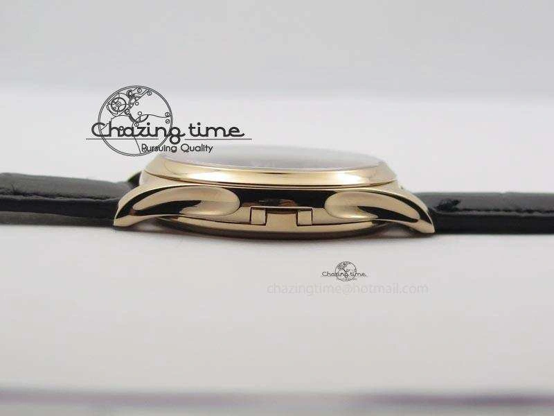 Calatrava Officer RG Bp Maker Best Edition Black Dial On Black Leather Strap MIYOTA SmartChoice 9092