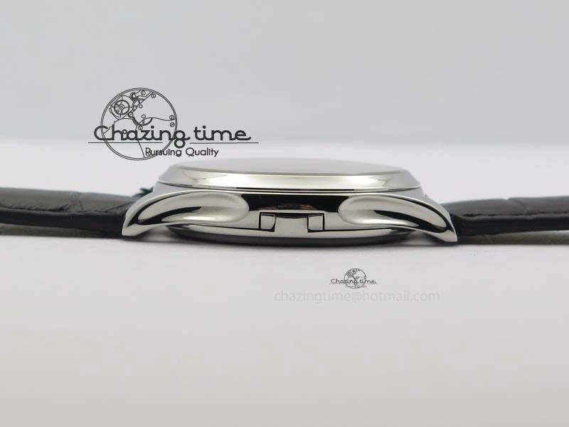 Calatrava Officer SS Bp Maker Best Edition Black Dial On Black Leather Strap MIYOTA TopPick 9089