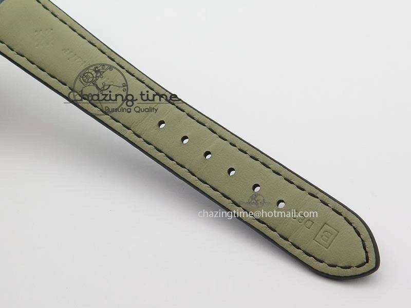 Calatrava Officer SS Bp Maker Best Edition Black Dial On Black Leather Strap MIYOTA TopPick 9089
