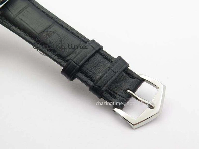 Calatrava Officer SS Bp Maker Best Edition Black Dial On Black Leather Strap MIYOTA TopPick 9089