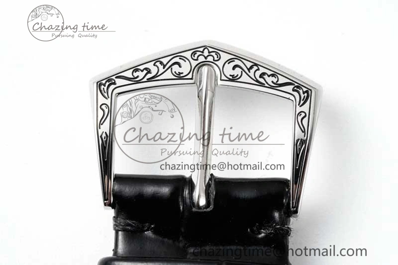 Calatrava SS FLF Best Edition Black Silver Dial Style 2 on Black Leather Strap A240 (Micro Rotor) Fashionable 8829