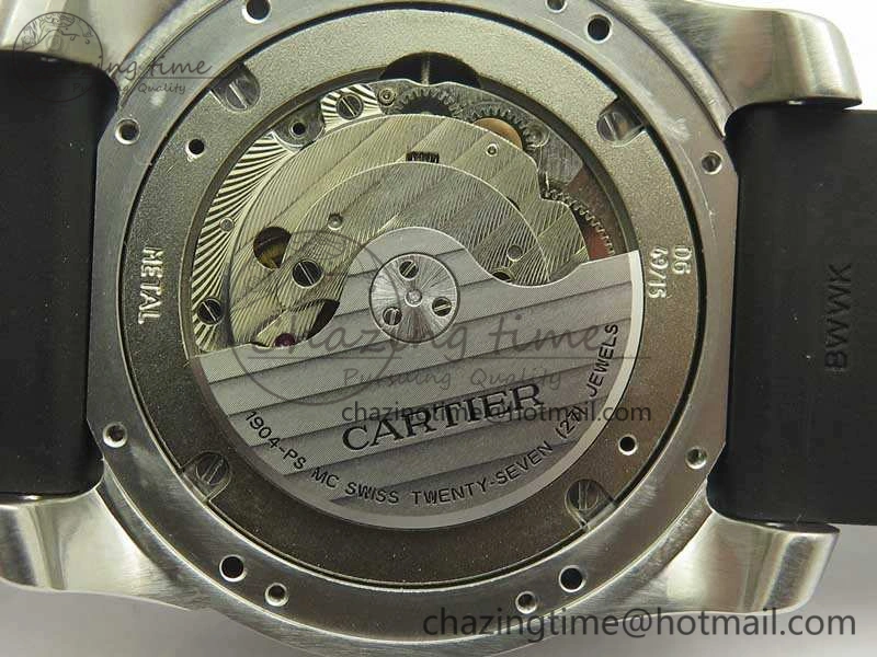 Calibre De Cartier Diver Black JF 1:1 Best Edition On Black Rubber Strap A23J AllSeason 6247