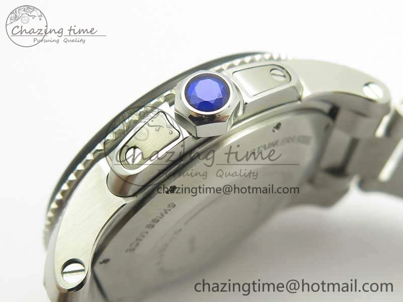ModernLook Calibre De Cartier Diver Black JF 1:1 Best Edition On SS Bracelet A23J 6249