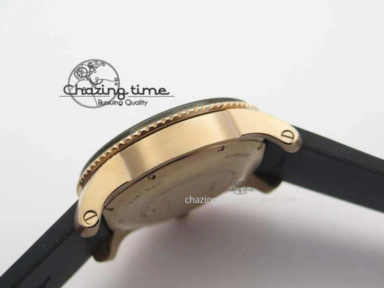 Calibre De Cartier Diver Black RG TF 1:1 Best Edition On Black Rubber Strap A23J Reliable 6319