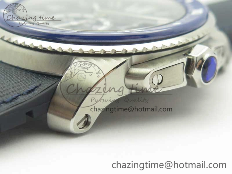 Calibre De Cartier Diver Blue JF 1:1 Best Edition on Blue Nylon Strap A23J StreetReady 6233