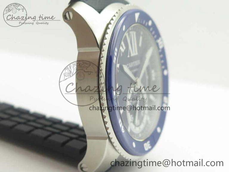 Calibre De Cartier Diver Blue JF 1:1 Best Edition on Blue Nylon Strap A23J StreetReady 6233