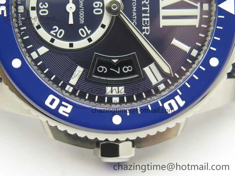 Calibre De Cartier Diver Blue JF 1:1 Best Edition on Blue Nylon Strap A23J StreetReady 6233