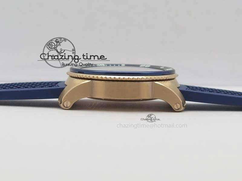 NewStyle Calibre De Cartier Diver Blue RG TF 1:1 Best Edition On Blue Rubber Strap A23J 6320