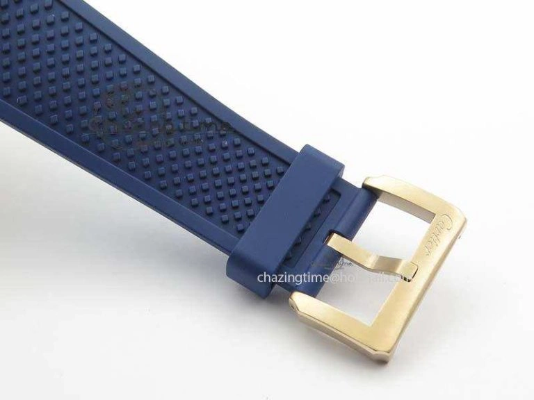 NewStyle Calibre De Cartier Diver Blue RG TF 1:1 Best Edition On Blue Rubber Strap A23J 6320