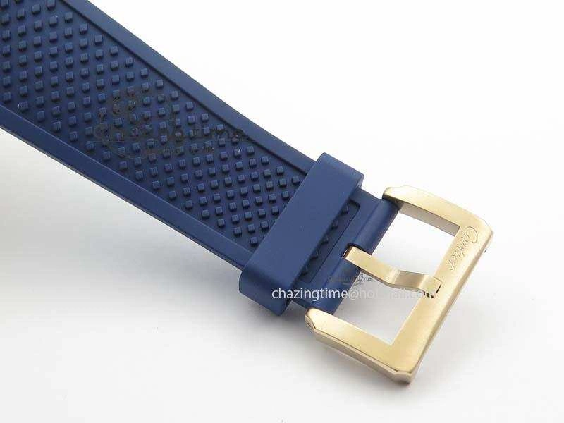 NewStyle Calibre De Cartier Diver Blue RG TF 1:1 Best Edition On Blue Rubber Strap A23J 6320