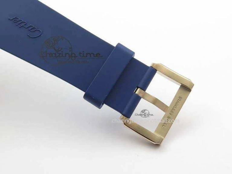 NewStyle Calibre De Cartier Diver Blue RG TF 1:1 Best Edition On Blue Rubber Strap A23J 6320