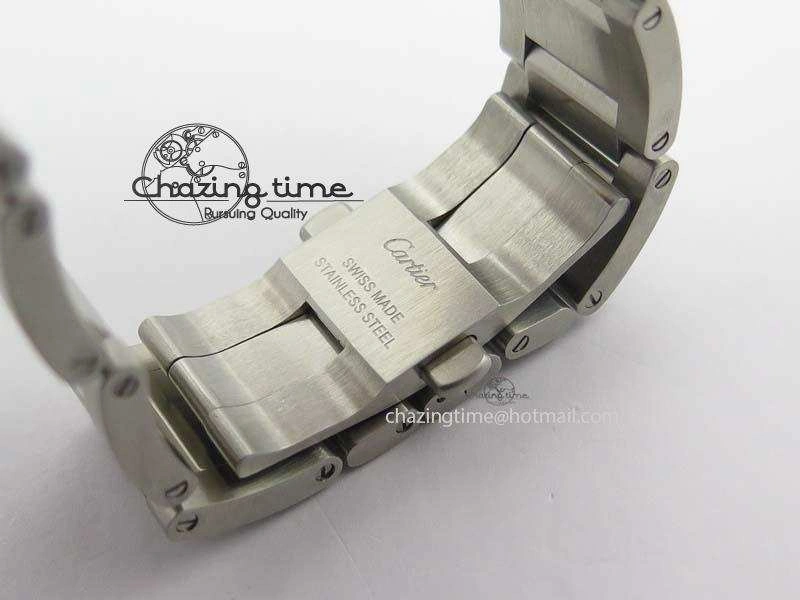 Calibre De Cartier Diver Blue TF 1:1 Best Edition On SS Bracelet A23J GoodFit 6318
