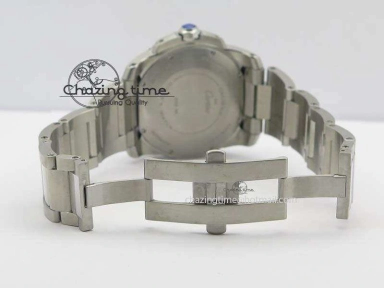 Calibre De Cartier Diver Blue TF 1:1 Best Edition On SS Bracelet A23J GoodFit 6318
