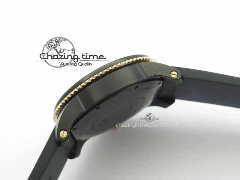 Calibre De Cartier Diver JJF 1:1 Best Edition DLC RG Black Dial On Black Rubber Strap A23J Cozy 6290